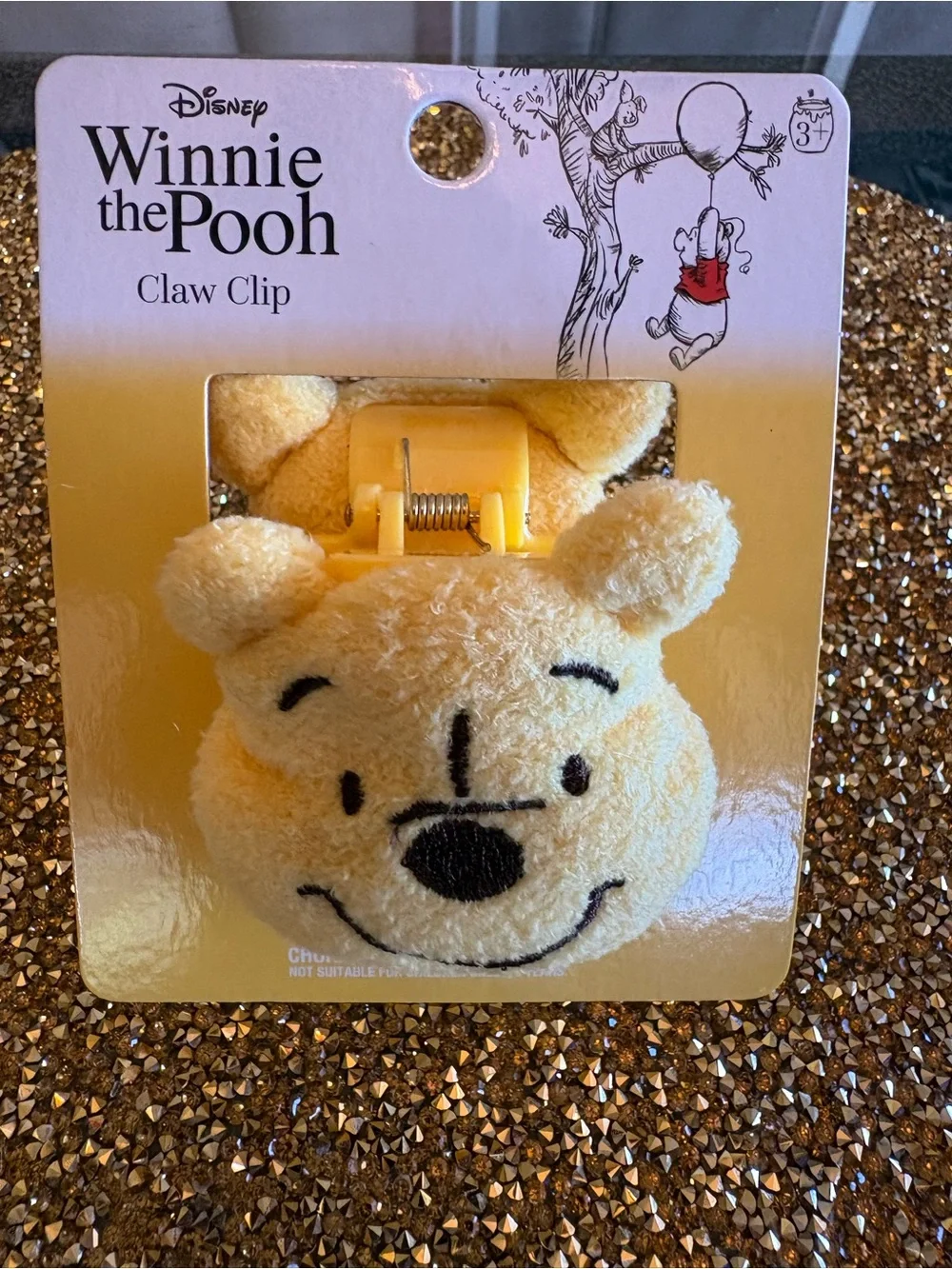 Disney Yellow Winnie the Pooh Plush Claw Hair Clip